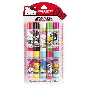 🆕 Lip Smacker Sanrio Hello Kitty & Friends Pack - 10 Moisturizing Lip Balms,